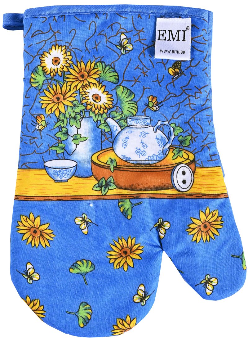 plava kuhinjska rukavica