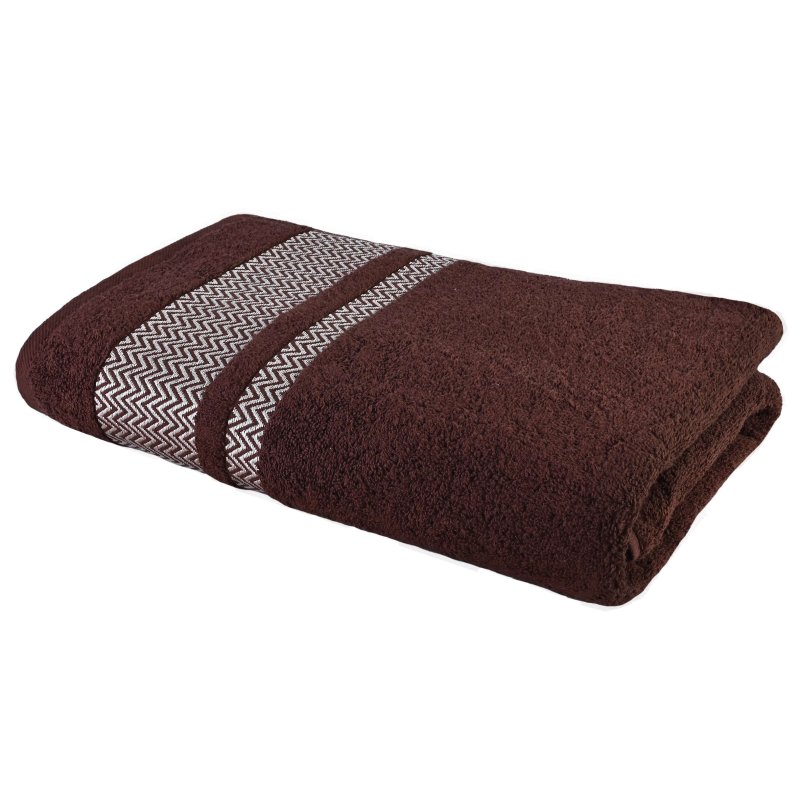 smeđi pamučni ručnik za kupanje tamno smeđi