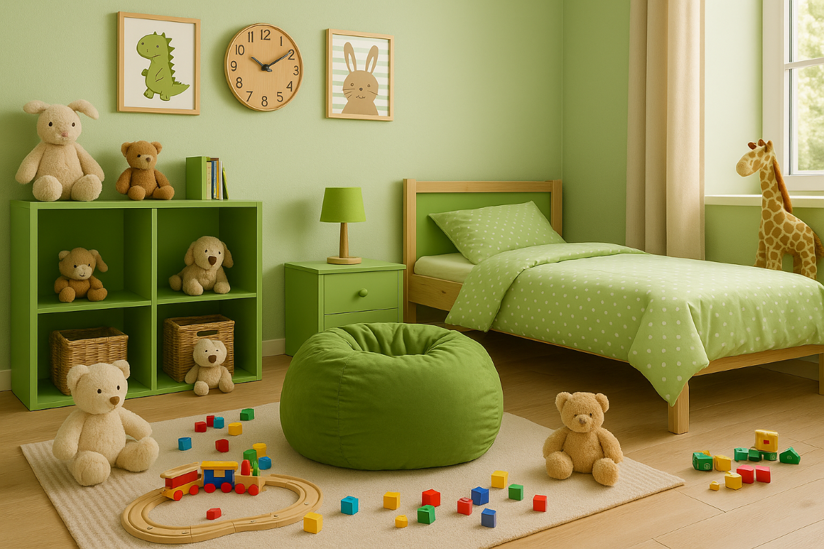 Lopta za beanbag zelena antilop zelena EMI