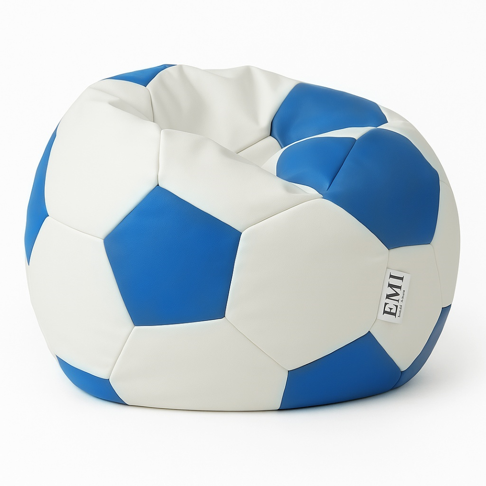 Bean bag nogometna lopta bijelo plava EMI