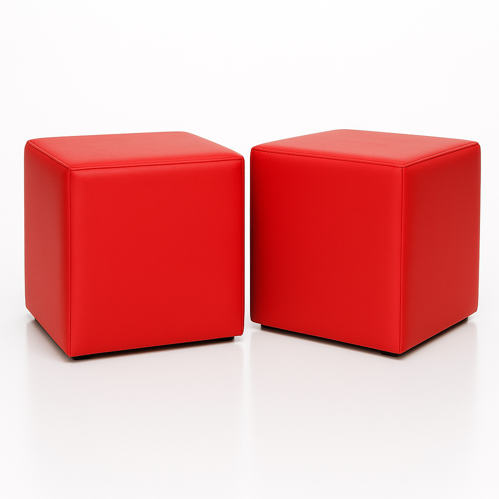 bean bag stolica cube red