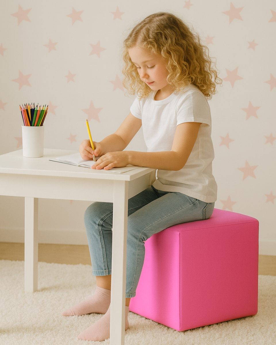 bean bag stolac cube pink