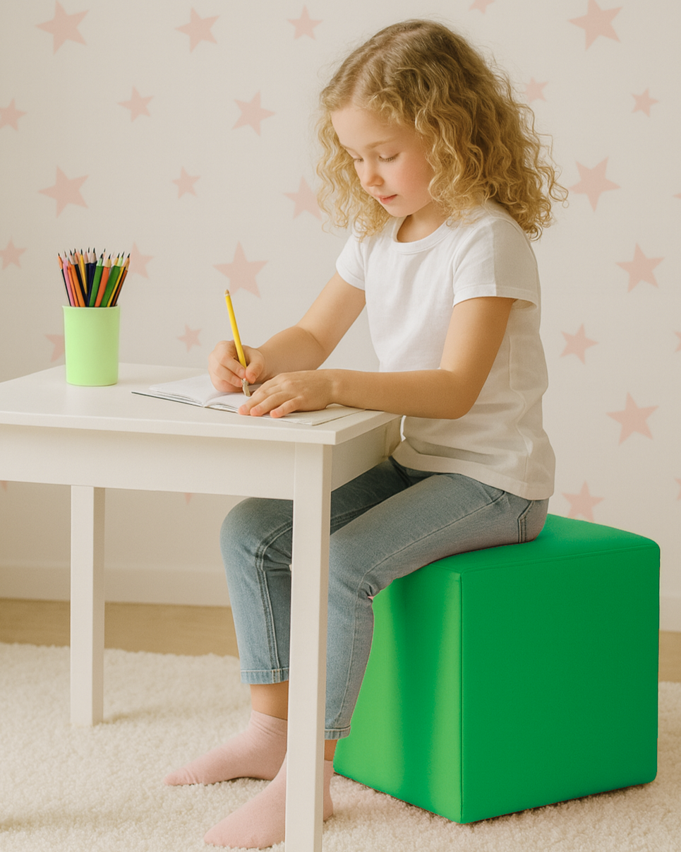 bean bag stolica kockasta zelena