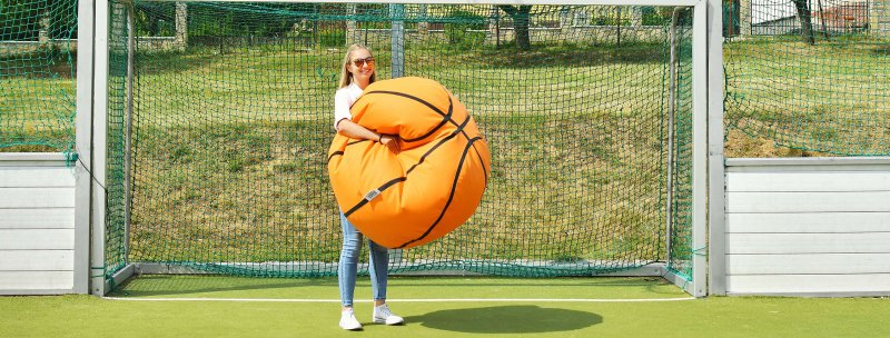 beanbag u obliku košarkaške lopte