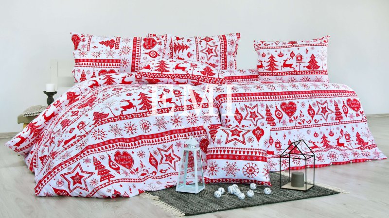 pamučne božićne posteljine